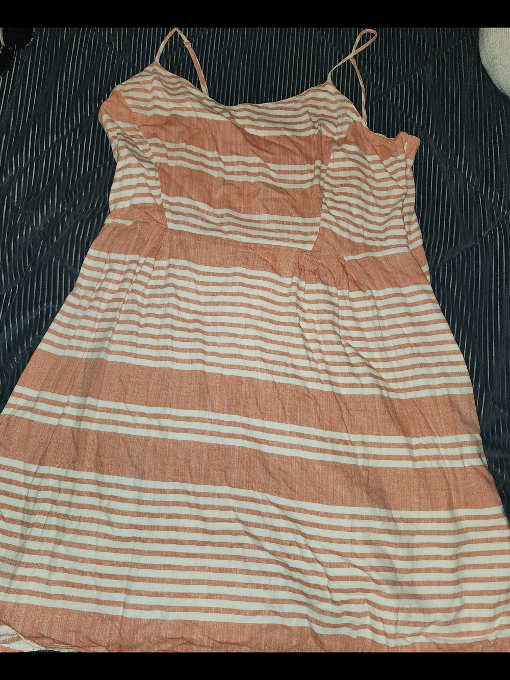 Old Navy Coral and White Striped Tank Dress
